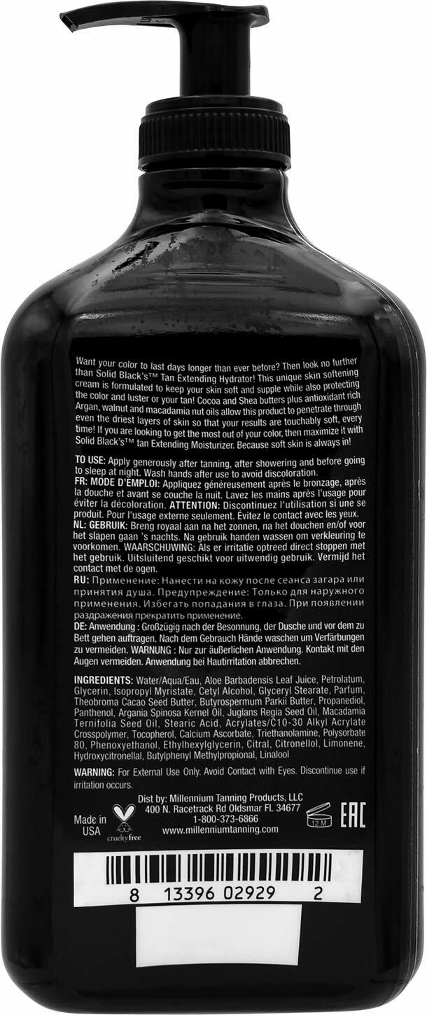 Black Tanning Lotion & Extender Set - Hydrating Moisturizer for Long-Lasting Tan