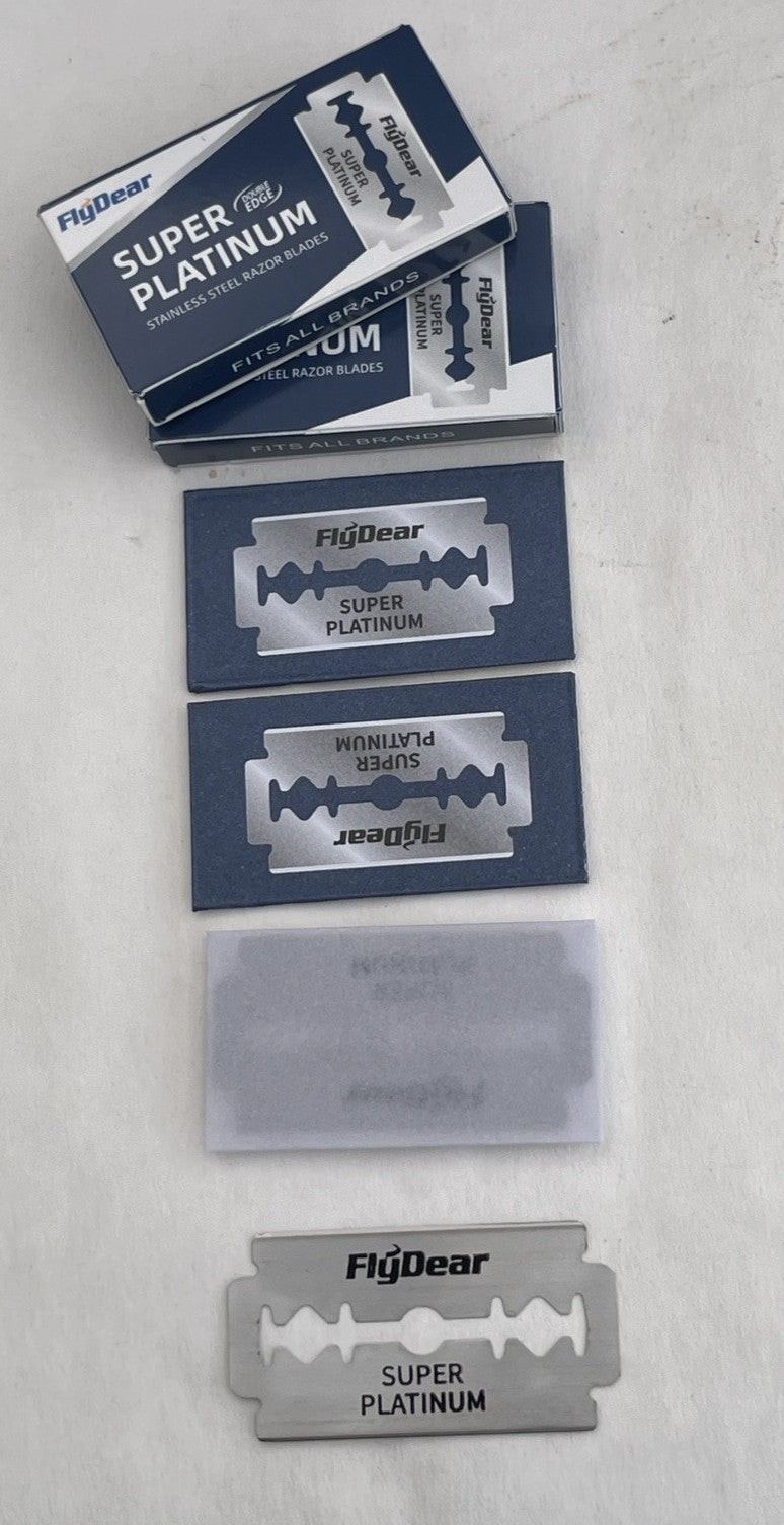 Double Edge Razor Blades - 100 Pack Stainless Steel Safety Blades for Shaving
