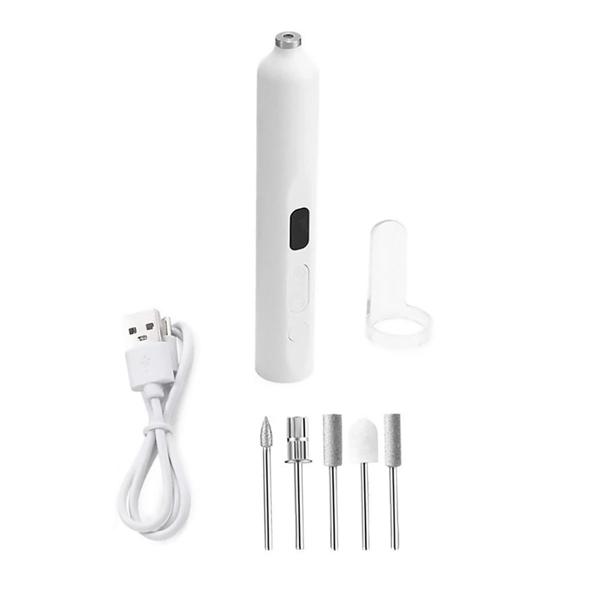 Cordless Nail Drill Machine with 5 Grinding Heads and LED Light for Gel Polish Removal