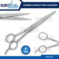 Hair Cutting Scissors Barber Shears 5.5 Inch Tempered German Steel- Pack of 5