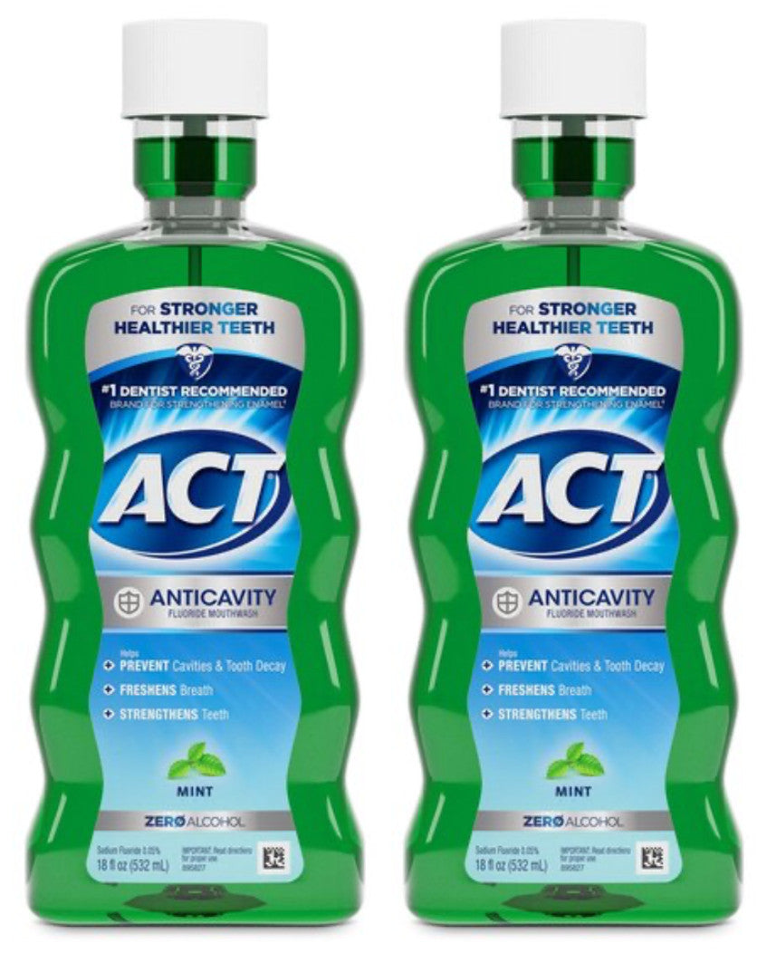 Anticavity Fluoride Mouthwash with Mint - Alcohol-Free, 18 OZ