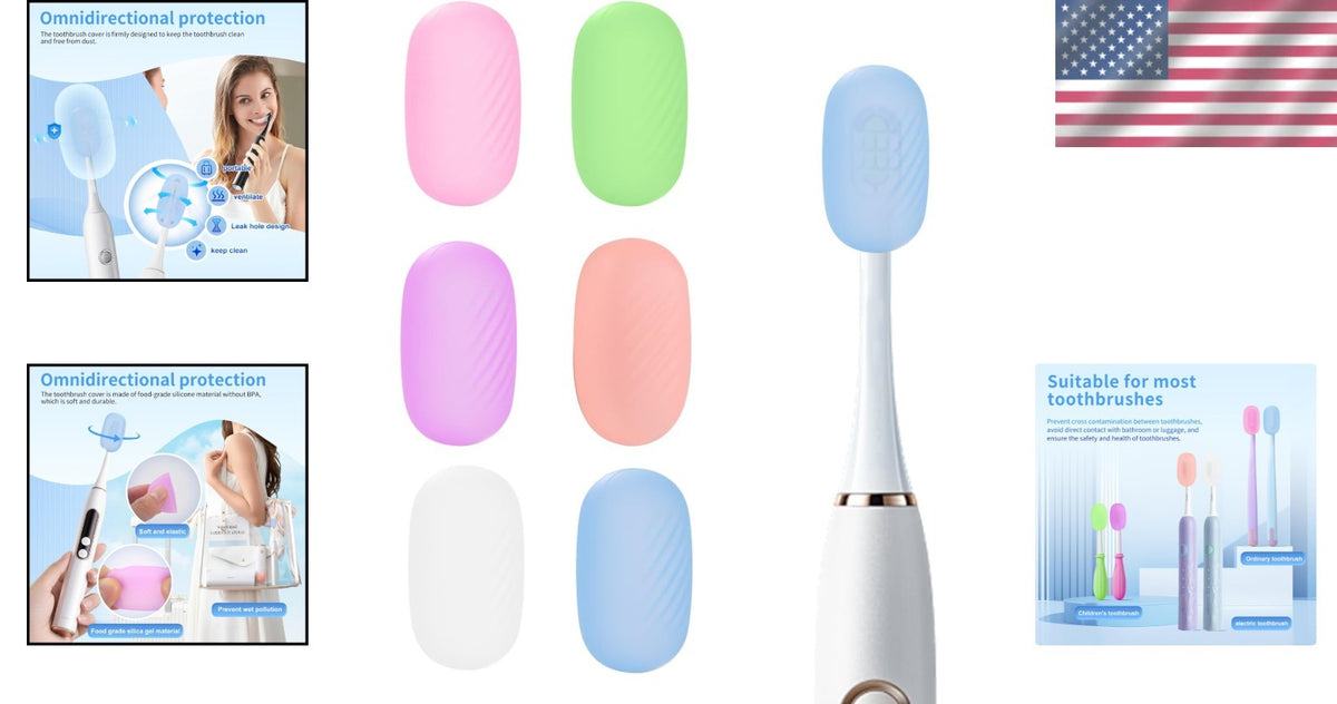 Silicone Toothbrush Covers - Secure Fit for Manual & Electric Brushes