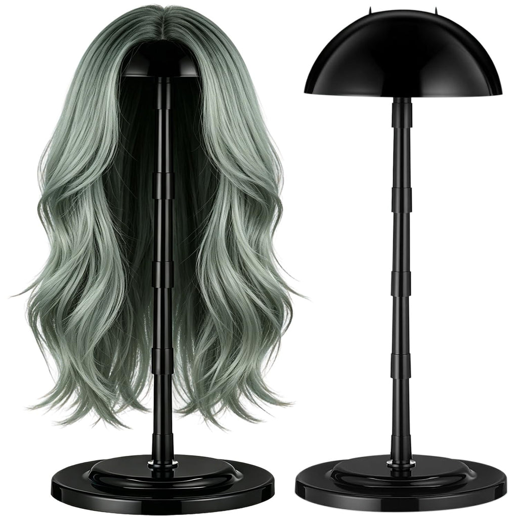 14.5 Inch Portable Wig Stand Holder with Anti-Slip Base for Display & Styling