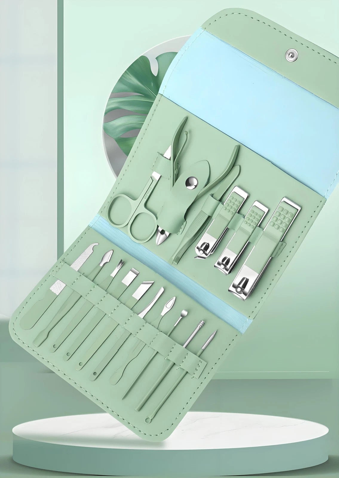 16-Piece Manicure Pedicure Nail Clipper Set with Storage Case