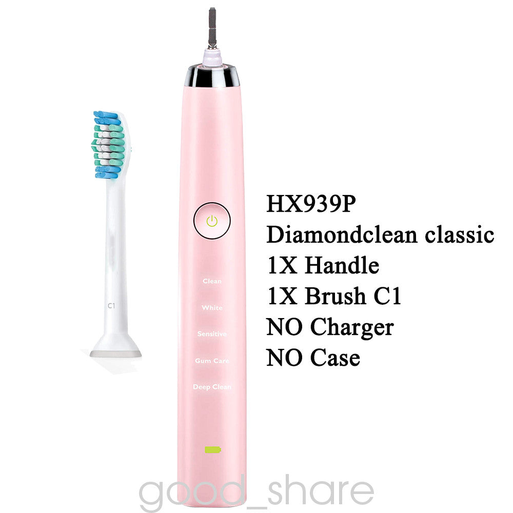 Electric Toothbrush Handle and Smart Replacement Head Set for Philips Sonicare HX939P