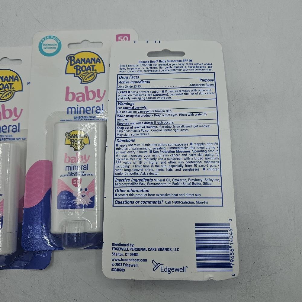 Mineral Sunscreen Stick SPF 50 for Babies - 3 Pack, 0.5 OZ Each