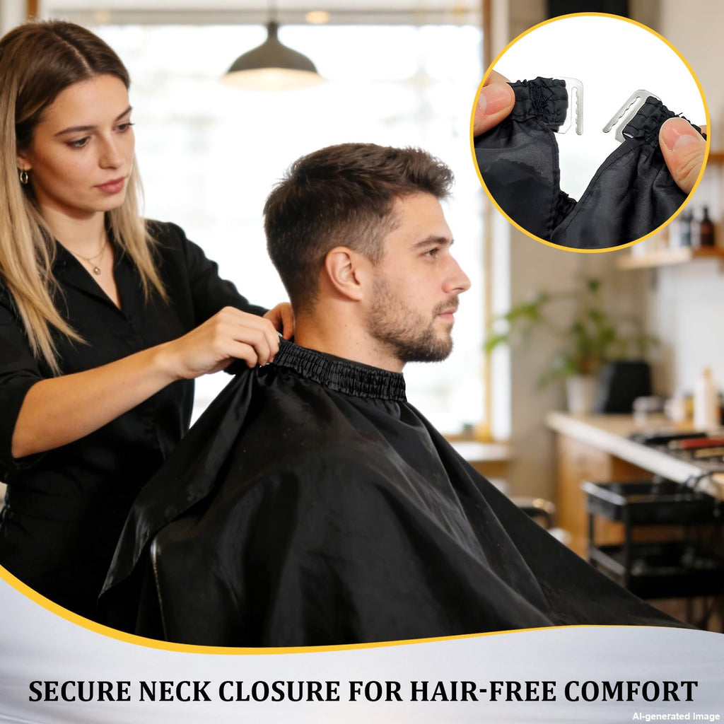 Barber Neck Duster Brush Set with Hair Cutting Cape - Hair Cleanup Kit