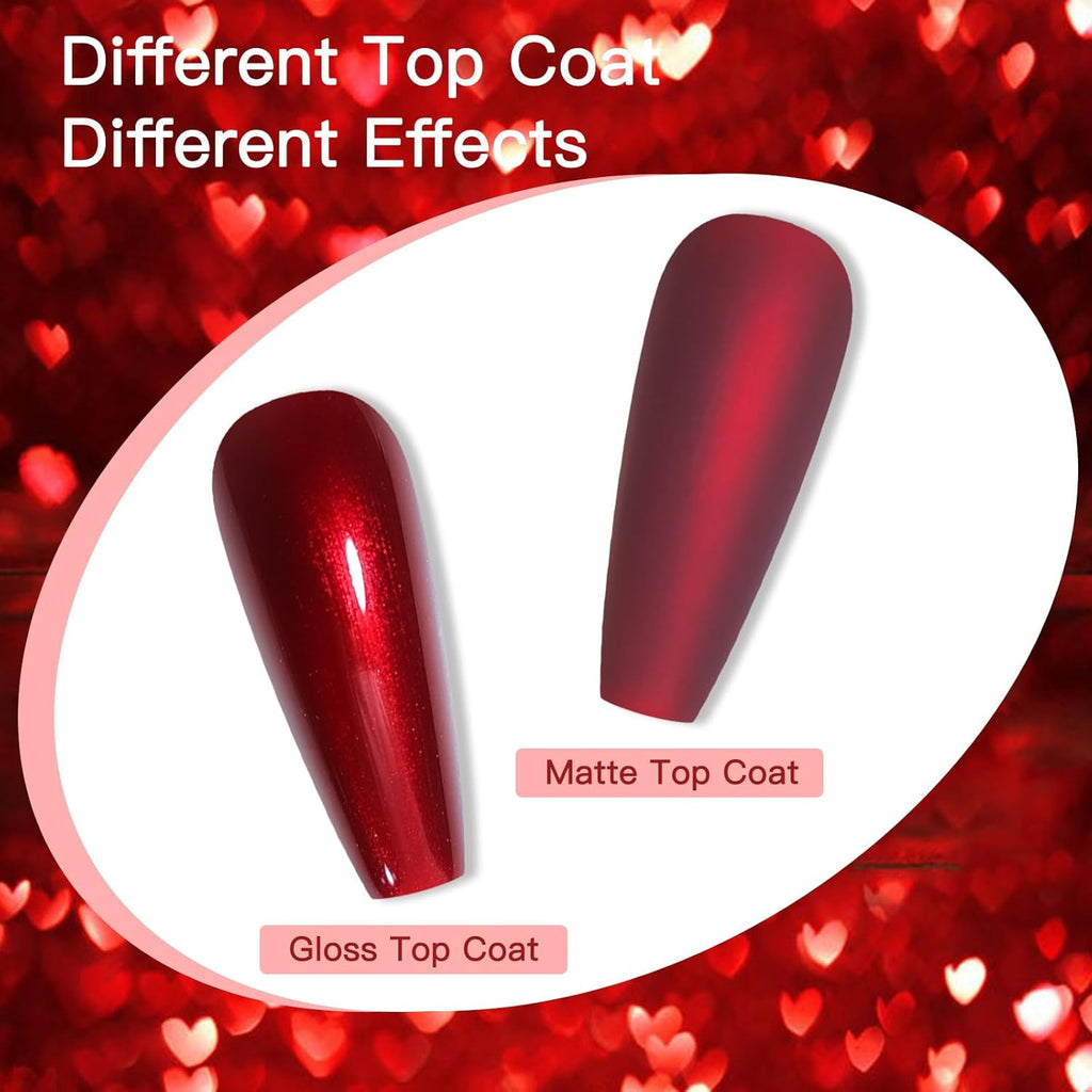 12ml Burgundy Nail Polish - Quick Dry Lustrous Ultra Chrome Finish