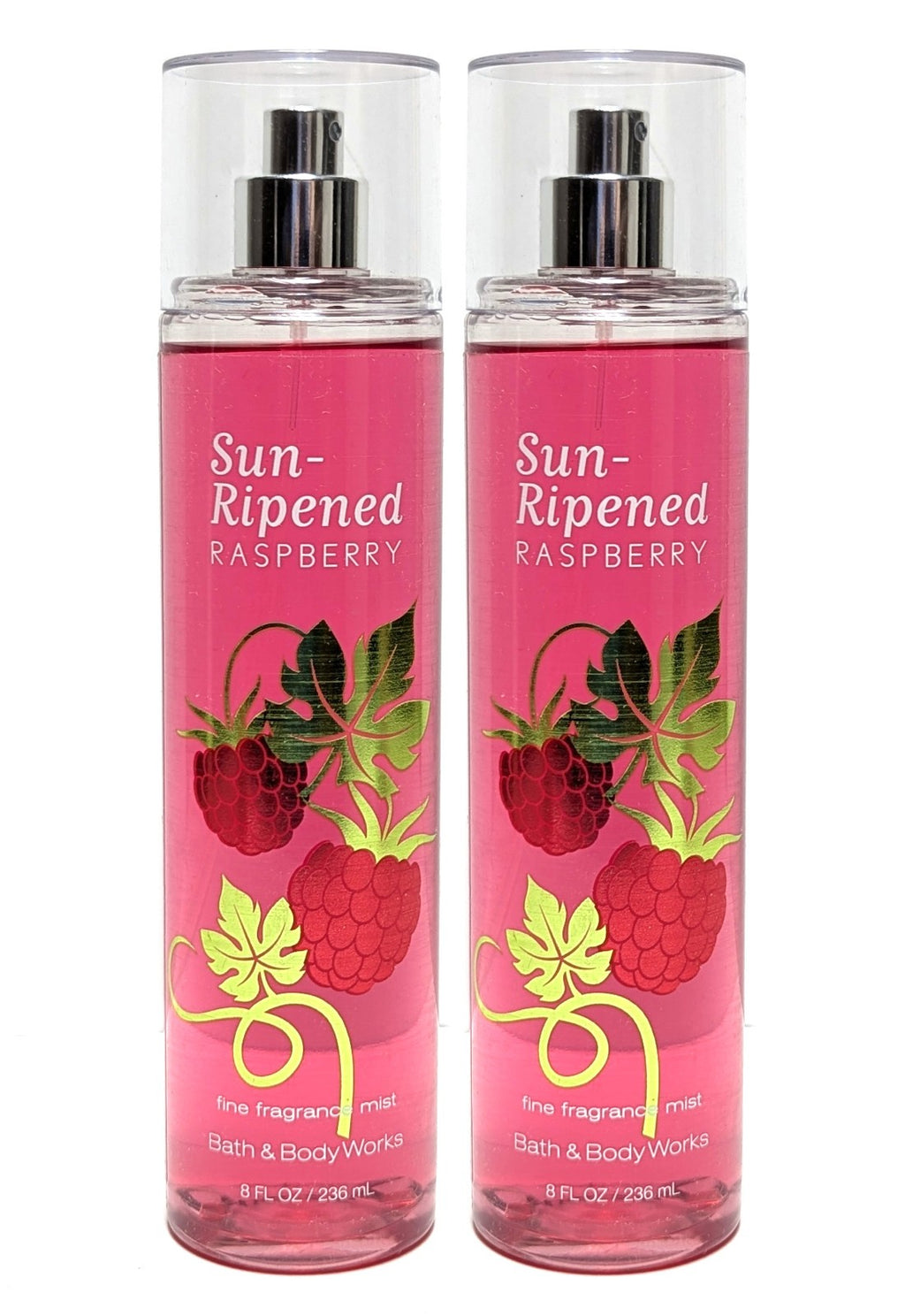 Bath & Body Works Sun-Ripened Raspberry Body Mist 8oz - Set of 2