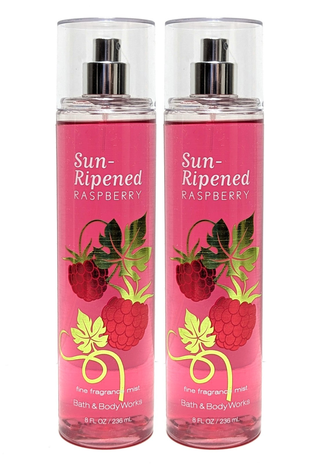 Bath & Body Works Sun-Ripened Raspberry Body Mist 8oz - Set of 2