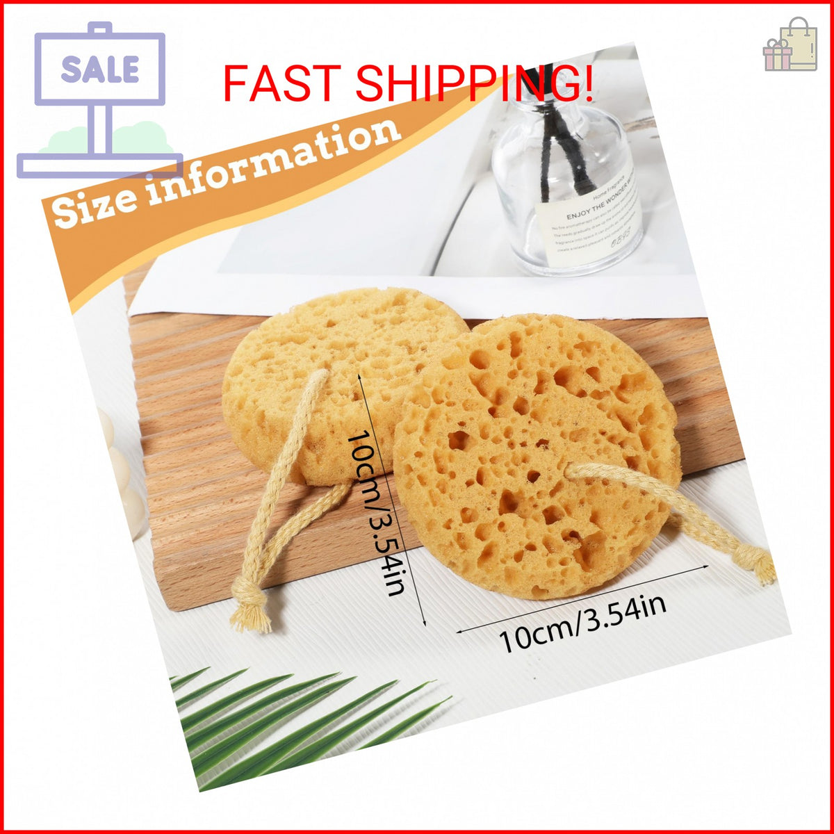 Bath Sponges for Shower 2 Pack Soft Loofah Exfoliating Sponge