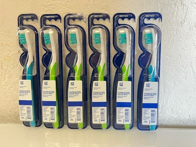 Manual Dual Action Whitening Toothbrushes - 6 Pack