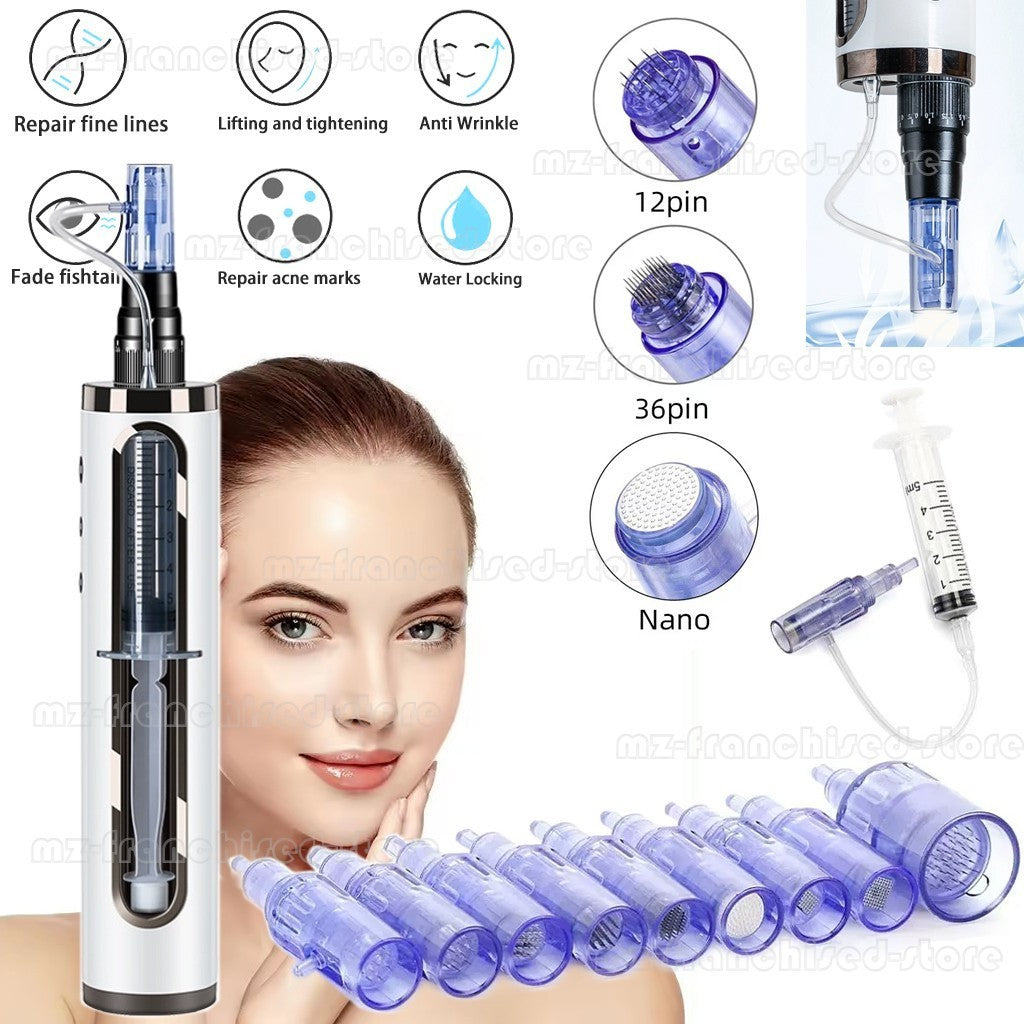 Facial Mesotherapy Gun Handheld Water Microdermabrasion Pen Skin Care Device