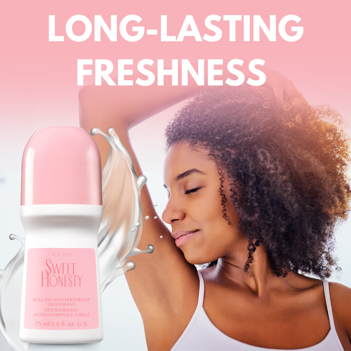 Avon Sweet Honesty Roll-On Deodorant 2.6 Fl Oz - Long-Lasting Feminine Freshness