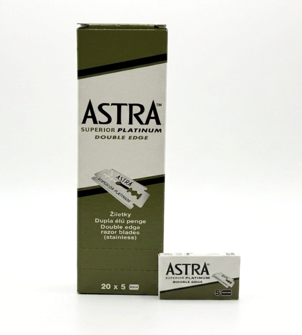 300 Astra Superior Platinum Double Edge Safety Razor Blades - Made in Russia