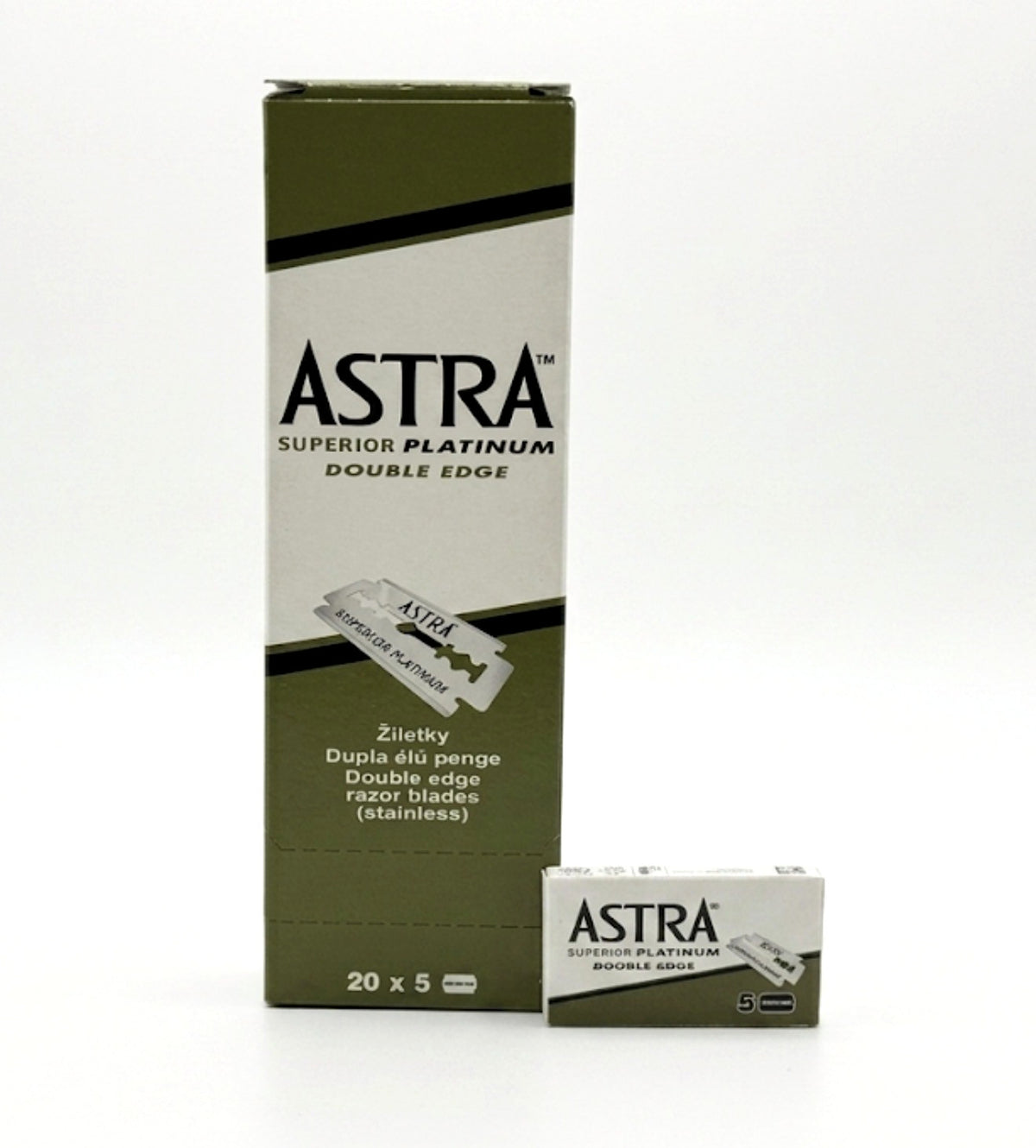 300 Astra Superior Platinum Double Edge Safety Razor Blades - Made in Russia