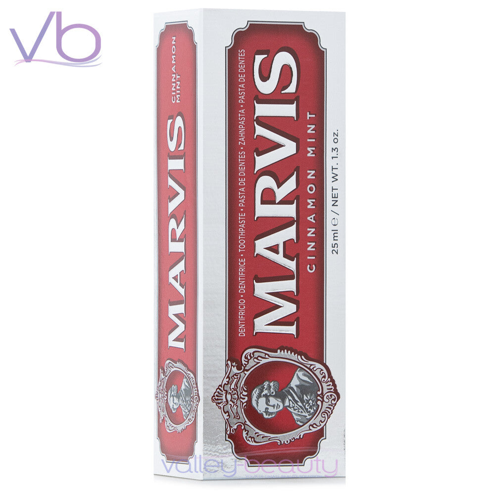 Luxury Cinnamon Mint Toothpaste with Spicy Aromas - Italian Creamy Formula, 85ml & Travel Size