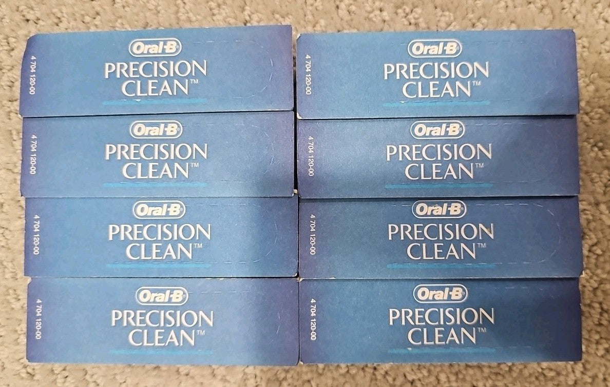 Oral-B Precision Clean Toothbrush Replacement Heads 8 Pack - OEM Genuine