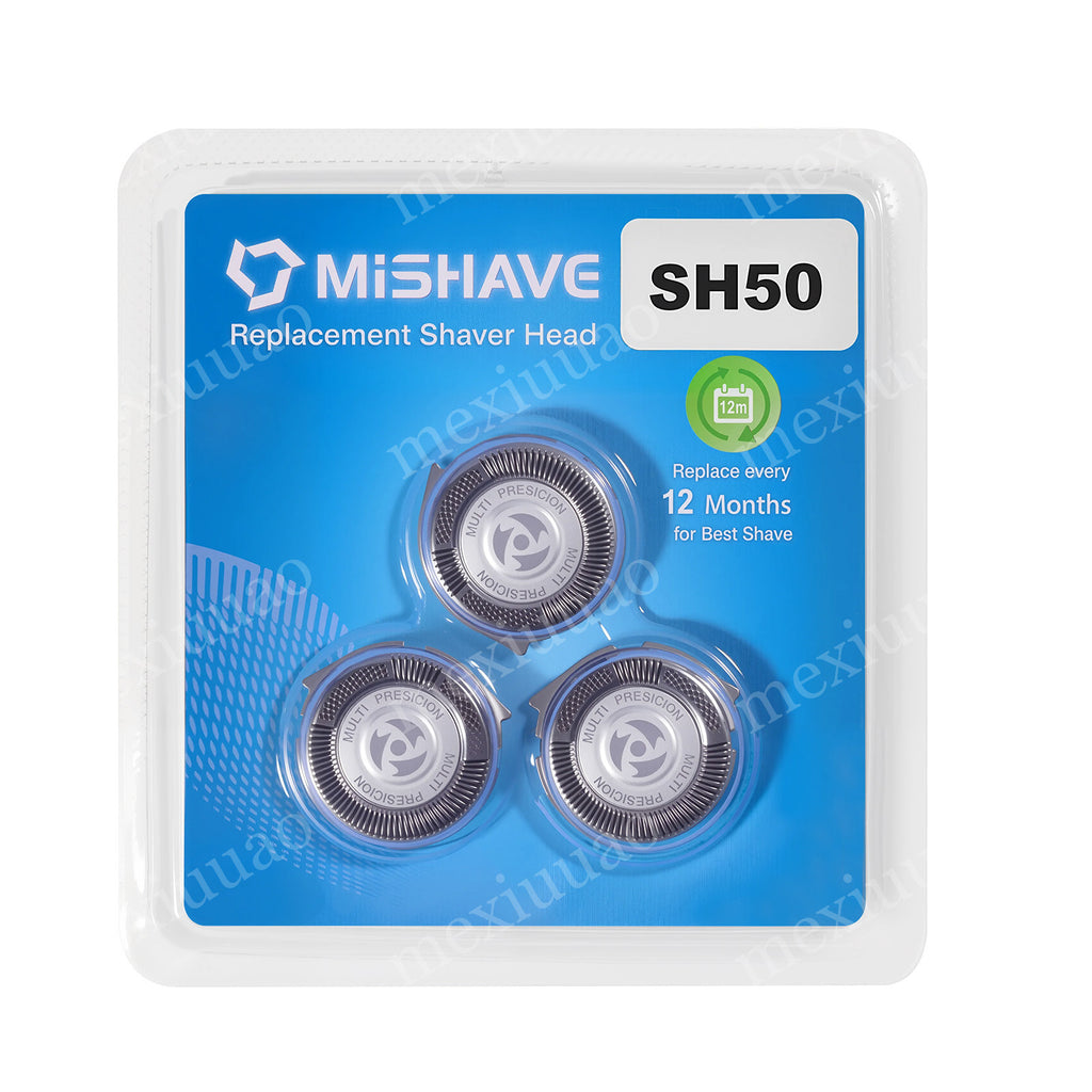 Replacement Shaving Heads for Philips Norelco Series 5000 SH50 - 3 Pack