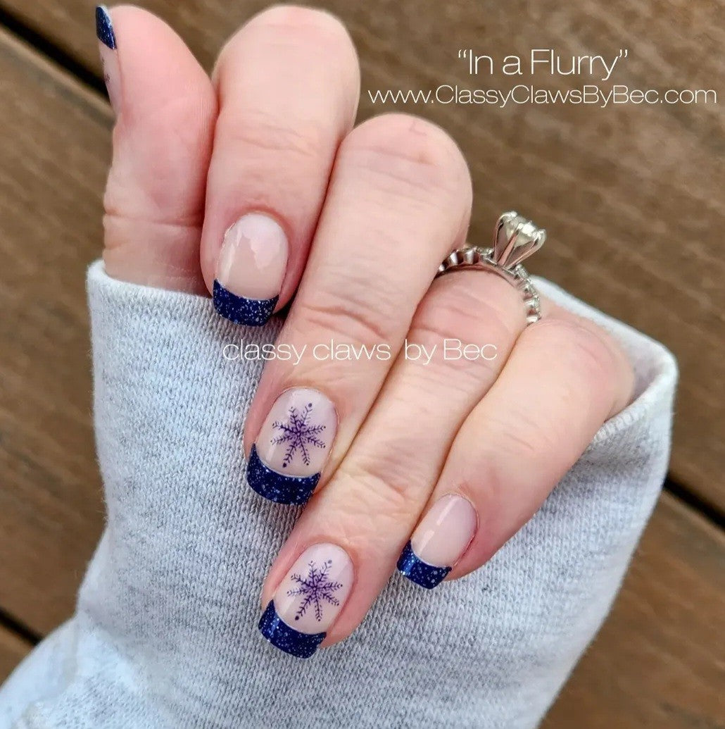 Color Street In A Flurry Nail Polish Strips - Retired French Manicure Set