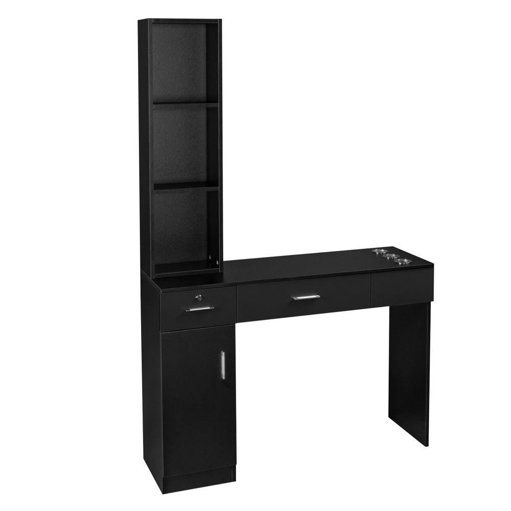 Salon Storage Cabinet with Lockable Drawers Hair Styling Station Furniture
