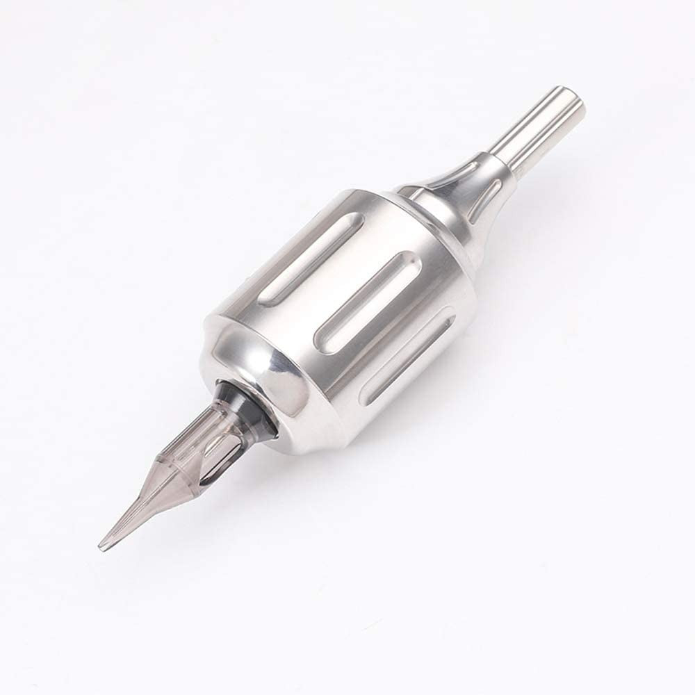 Heavy CNC 316L Stainless Steel Cartridge Tattoo Grips, 32mm Adjustable