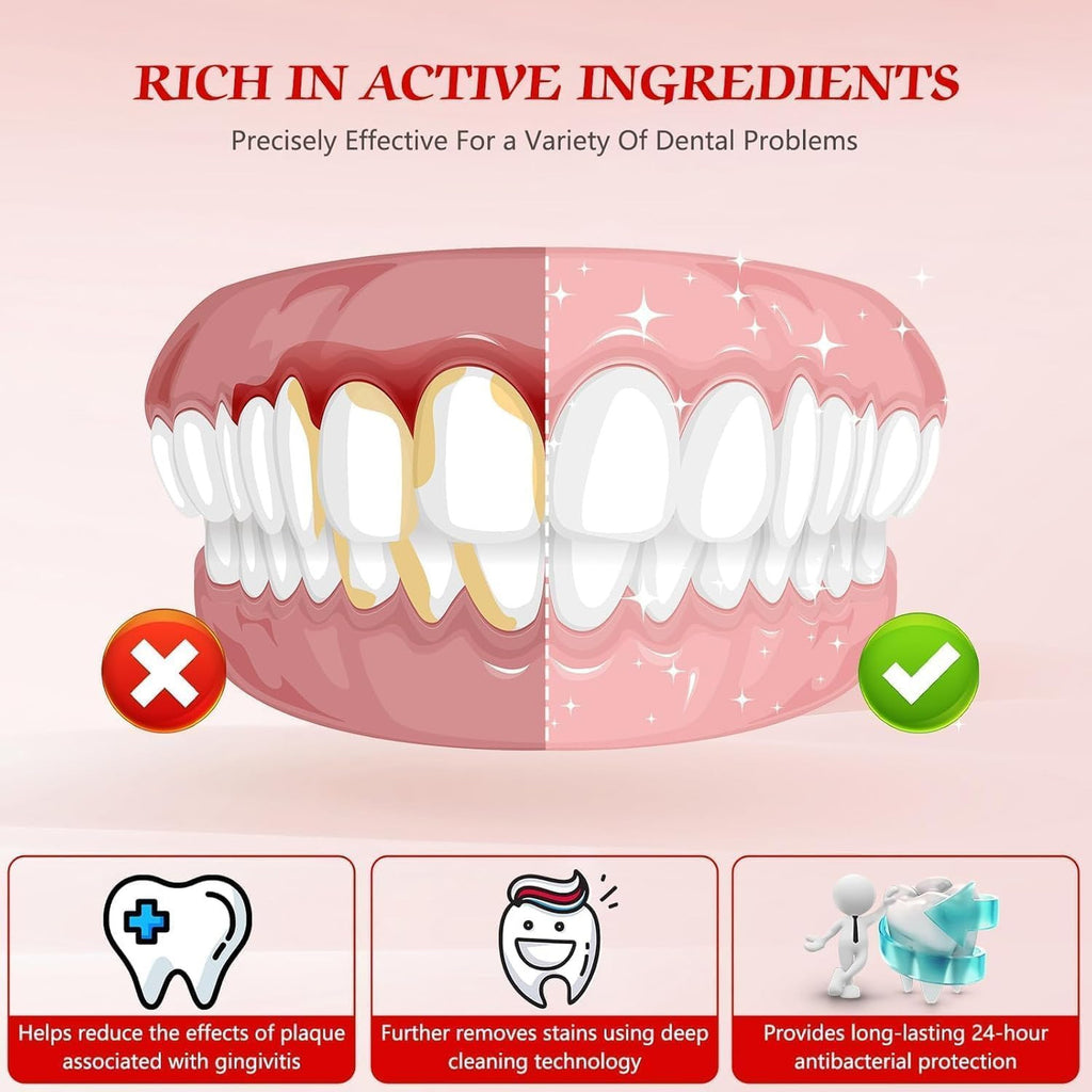 Probiotic Fluoride-Free Whitening Toothpaste for Sensitive Teeth - Ultra Brightening & Gum Care