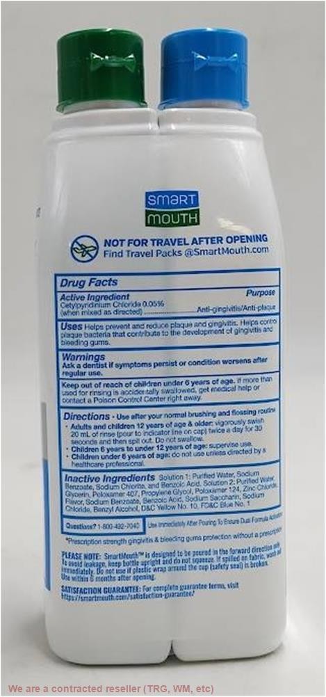 SmartMouth Clinical Fresh Mint Mouthwash 16 fl oz - Anti-Plaque & Bad Breath