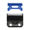 Professional Clipper Blade Set with Blue Ceramic Cutter for Haircutting - Black DLC Echo