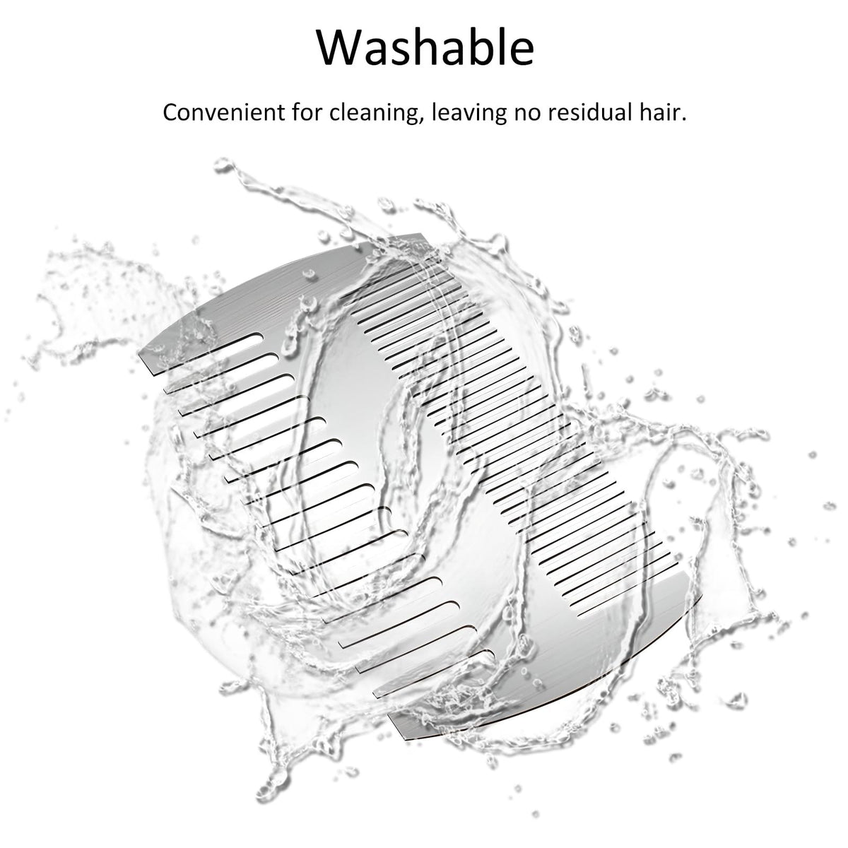 Credit Card-Sized Stainless Steel Comb - Anti-Static Travel Grooming Tool