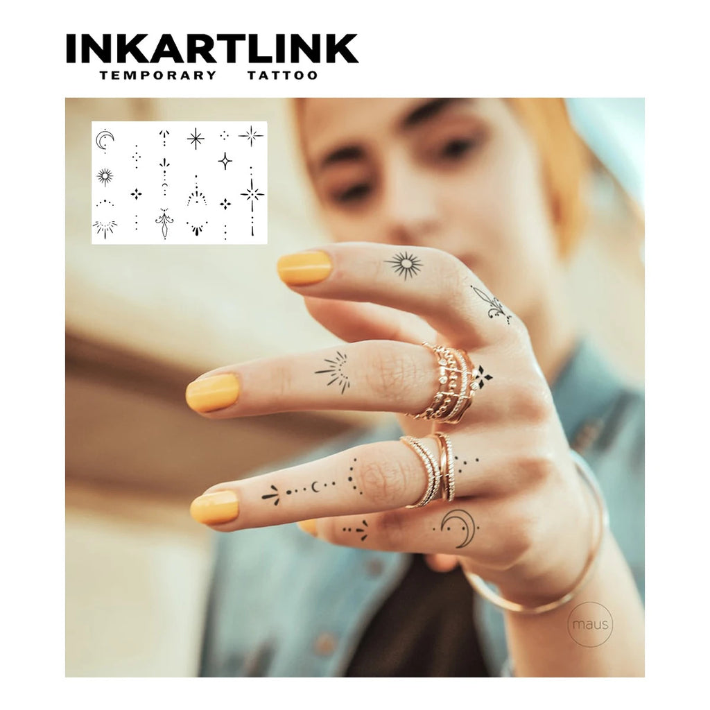 Semi Permanent Waterproof Henna Finger Tattoo Sticker – 15 Days Wear