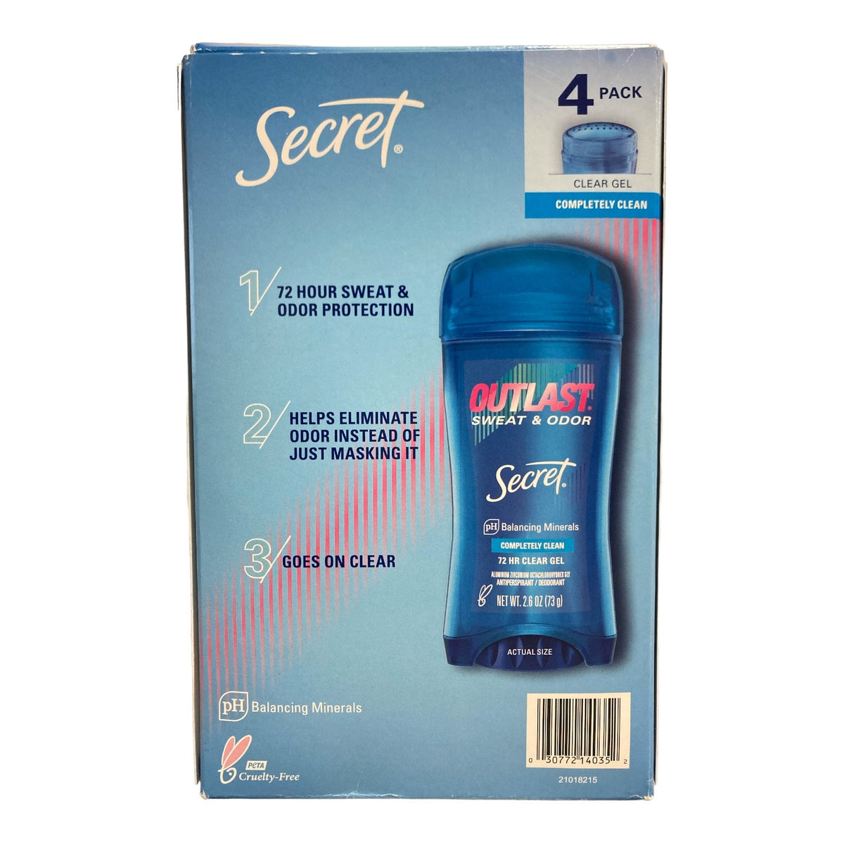 Deodorant Gel - Completely Clean, 2.6oz, 4 Pack