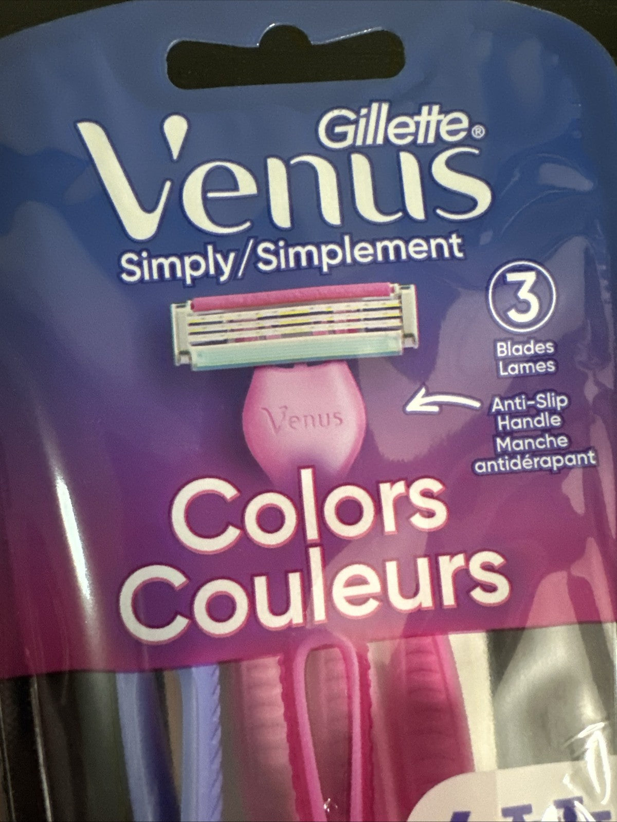 Gillette Venus Simply Colors Disposable Razor Set - 4 Blades, 2 Pack