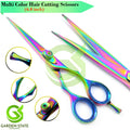Professional 6-Inch Hairdressing Scissors Titanium Multicolor for Barbering