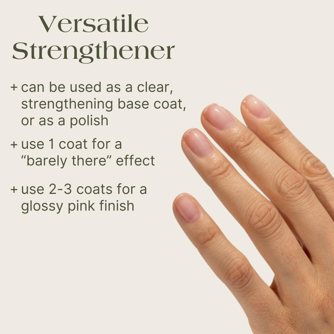 Nail Strengthening Polish for Damaged, Brittle Nails - Tinted Repair & Growth