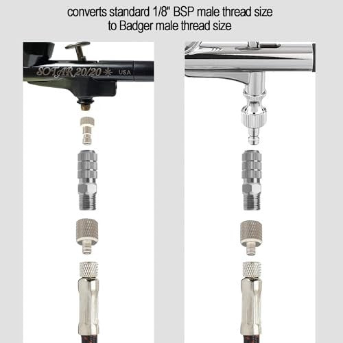 Quick Release Airbrush Adapter Set for Badger & Standard Connectors