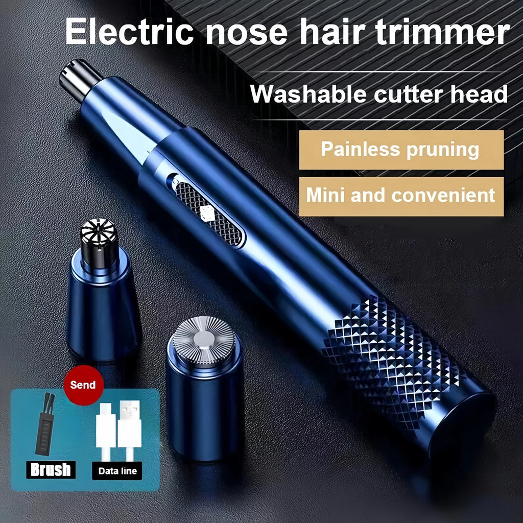 Men Nose Ear Hair Trimmer - Electric Beard Mustache Eyebrow Clipper