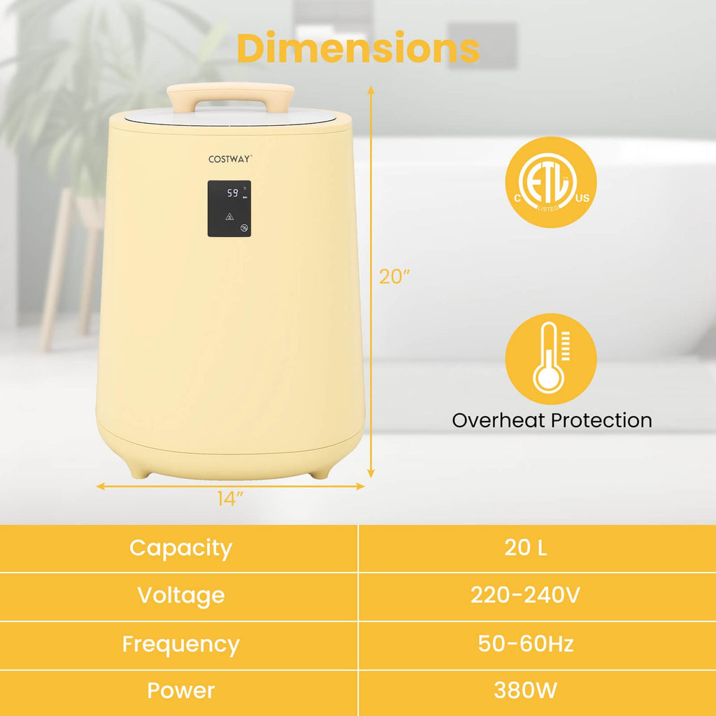 18L Electric Towel Warmer for Bathroom with LED Display & Auto Shutoff