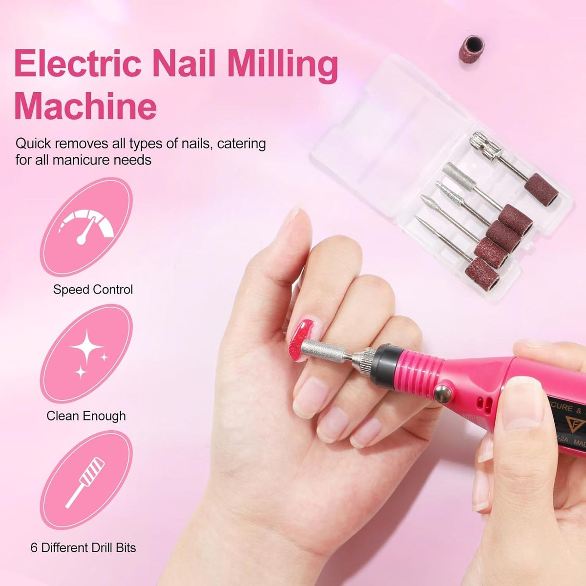 Professional Acrylic Nail Kit with Drill and UV Light for DIY Manicure