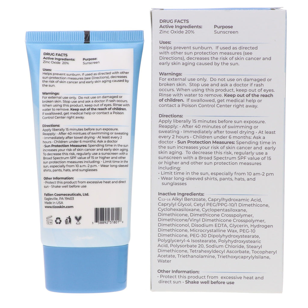 SPF 40 Zinc Sunscreen for Face & Body Non-Tinted with Antioxidants 3.5 oz