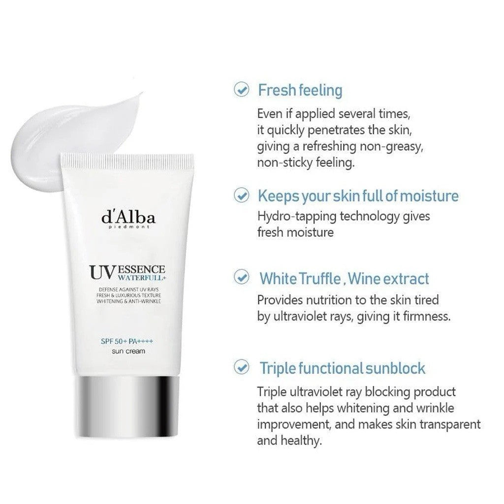 Waterproof SPF 50+ PA++++ Sun Protection Cream with Hydrating Essence - 50ml