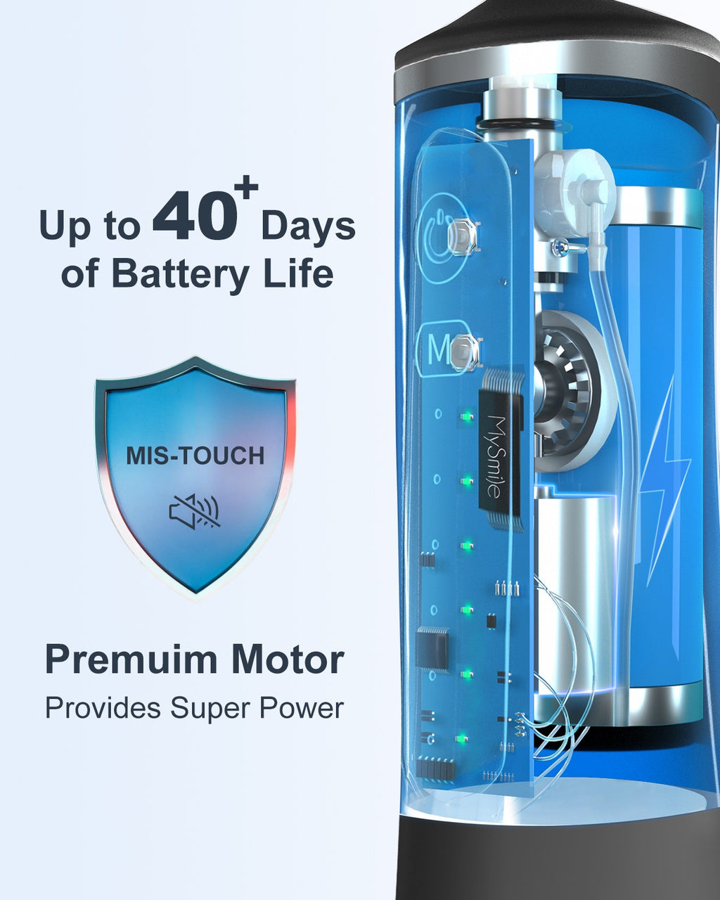 Cordless Water Flosser with 8 Nozzles, Oral Irrigator for Dental Cleaning