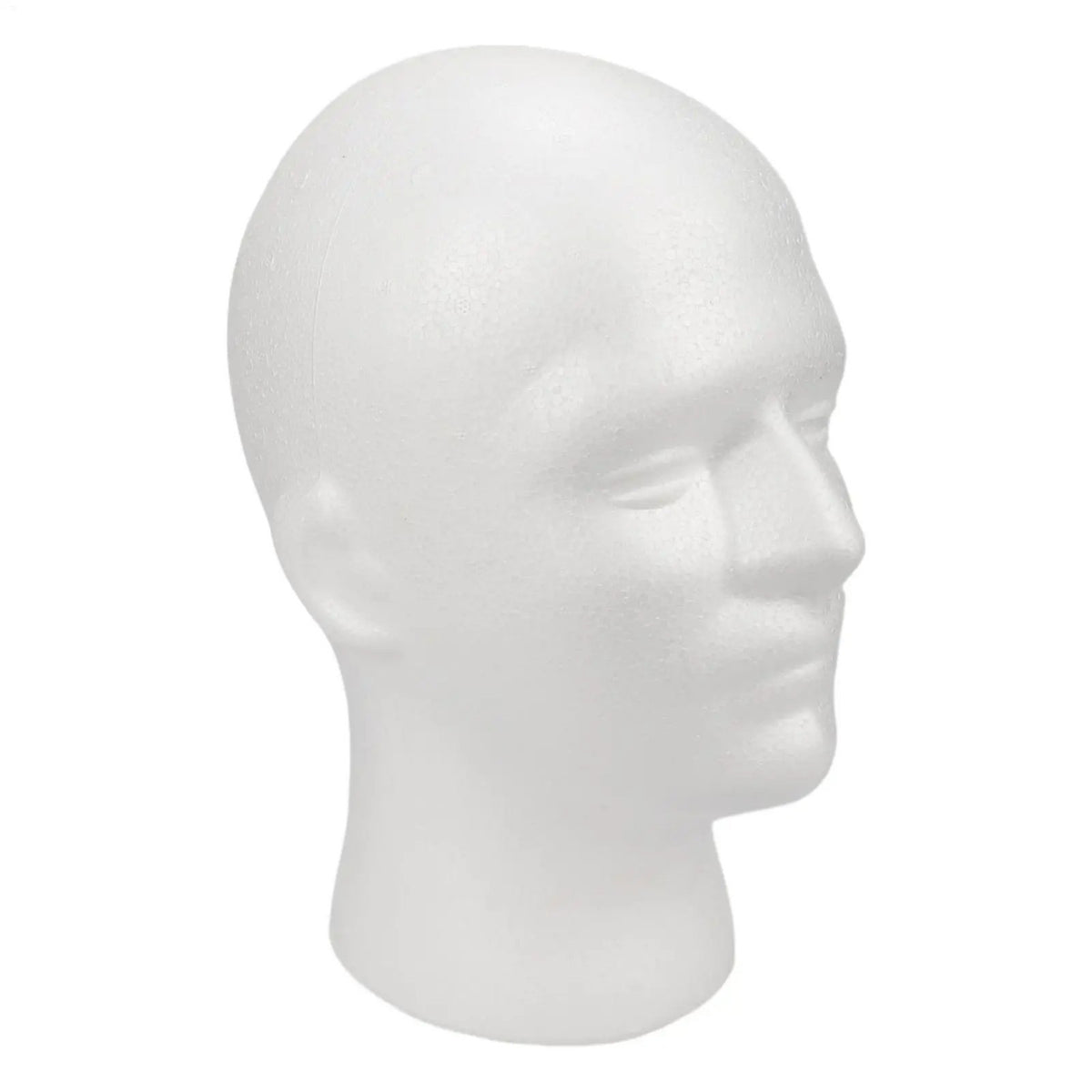 Lightweight Foam Mannequin Head Wig Stand for Styling and Display - Male & Female