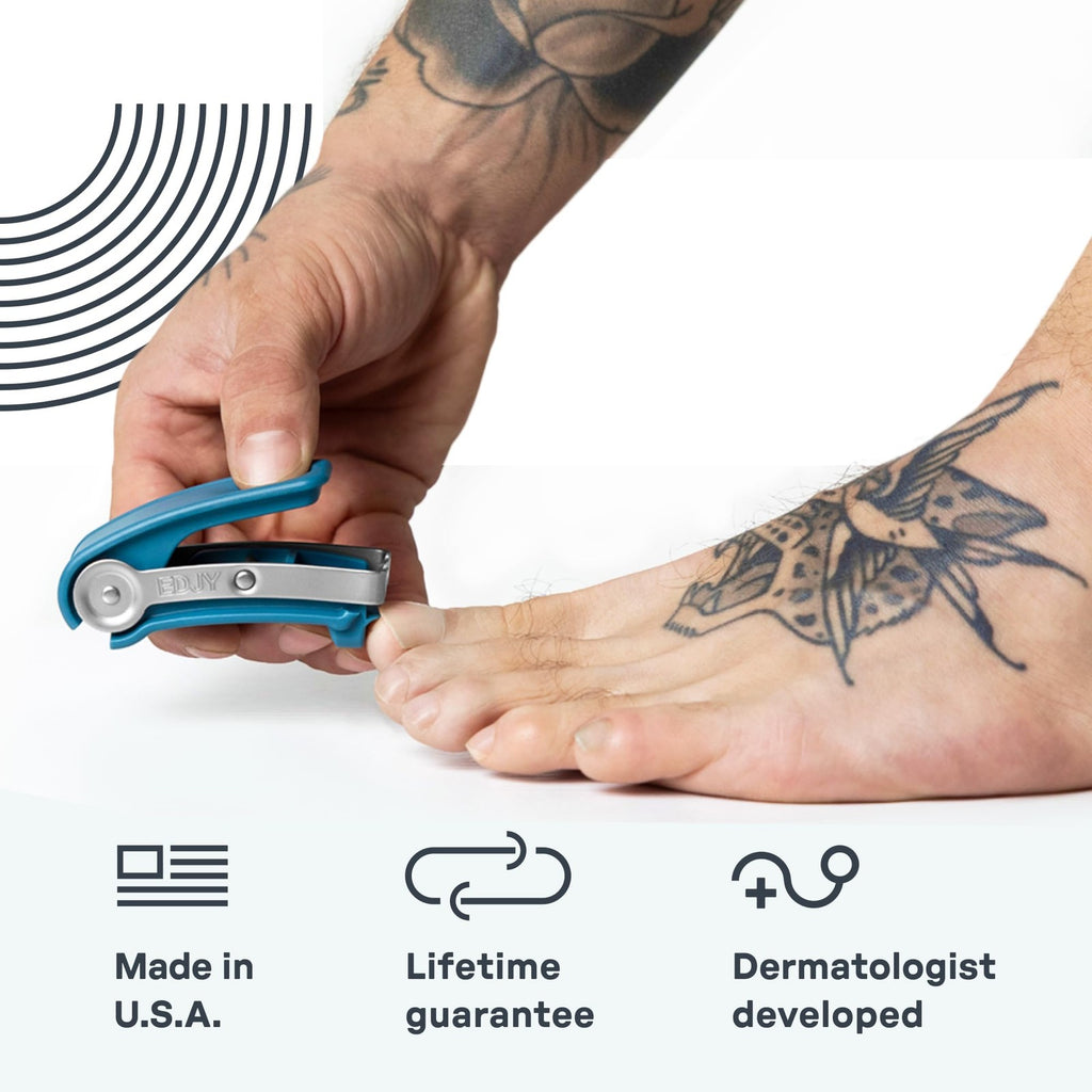 Toe Nail Clippers with Single Blade Precision - Blue