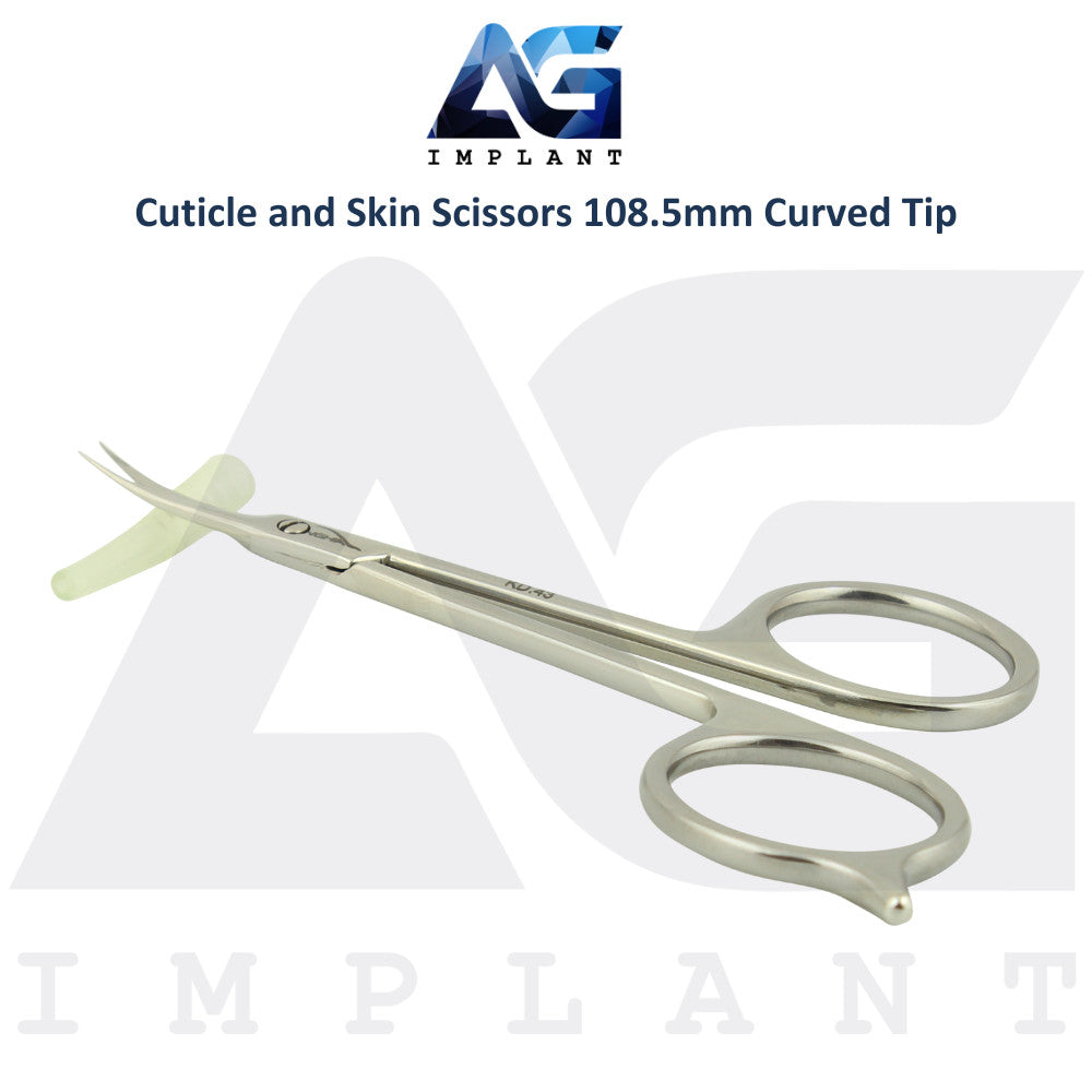 Stainless Steel Curved Tip Nail Scissors 108.5mm for Cuticle Care