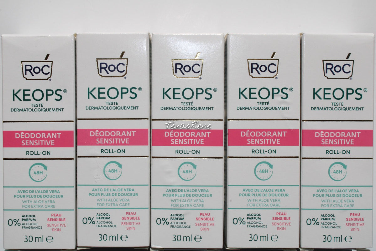 Sensitive Skin Roll-On Deodorant - Fragrance-Free, 30ml, Pack of 5