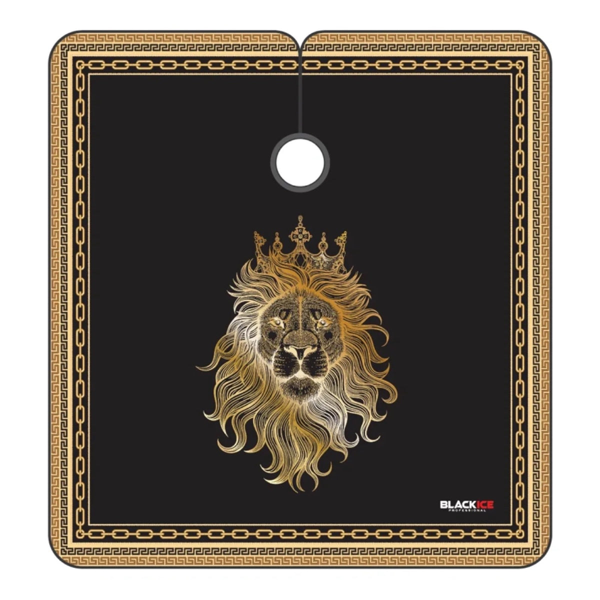 Black Ice Live Like a King Barber Cape - Water-Resistant & Adjustable, 59x55 Inches