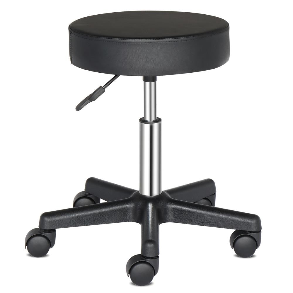 Adjustable Hydraulic Rolling Stool Swivel Salon & Office Chair Black