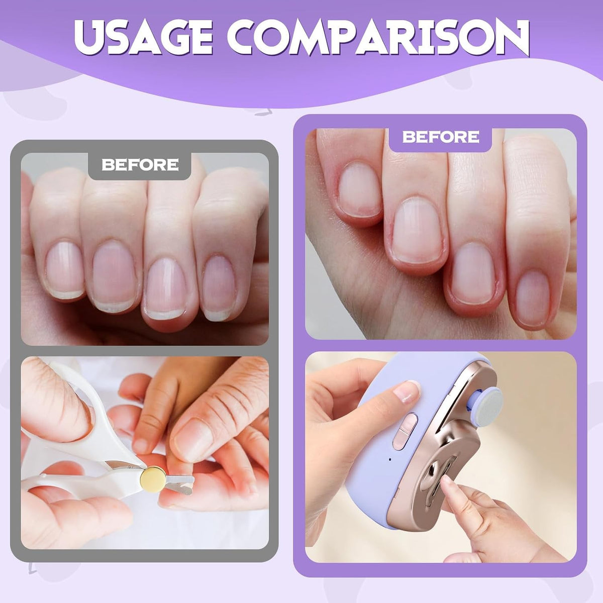 Electric Nail Clipper & File Set with Polishing and Debris Organizer