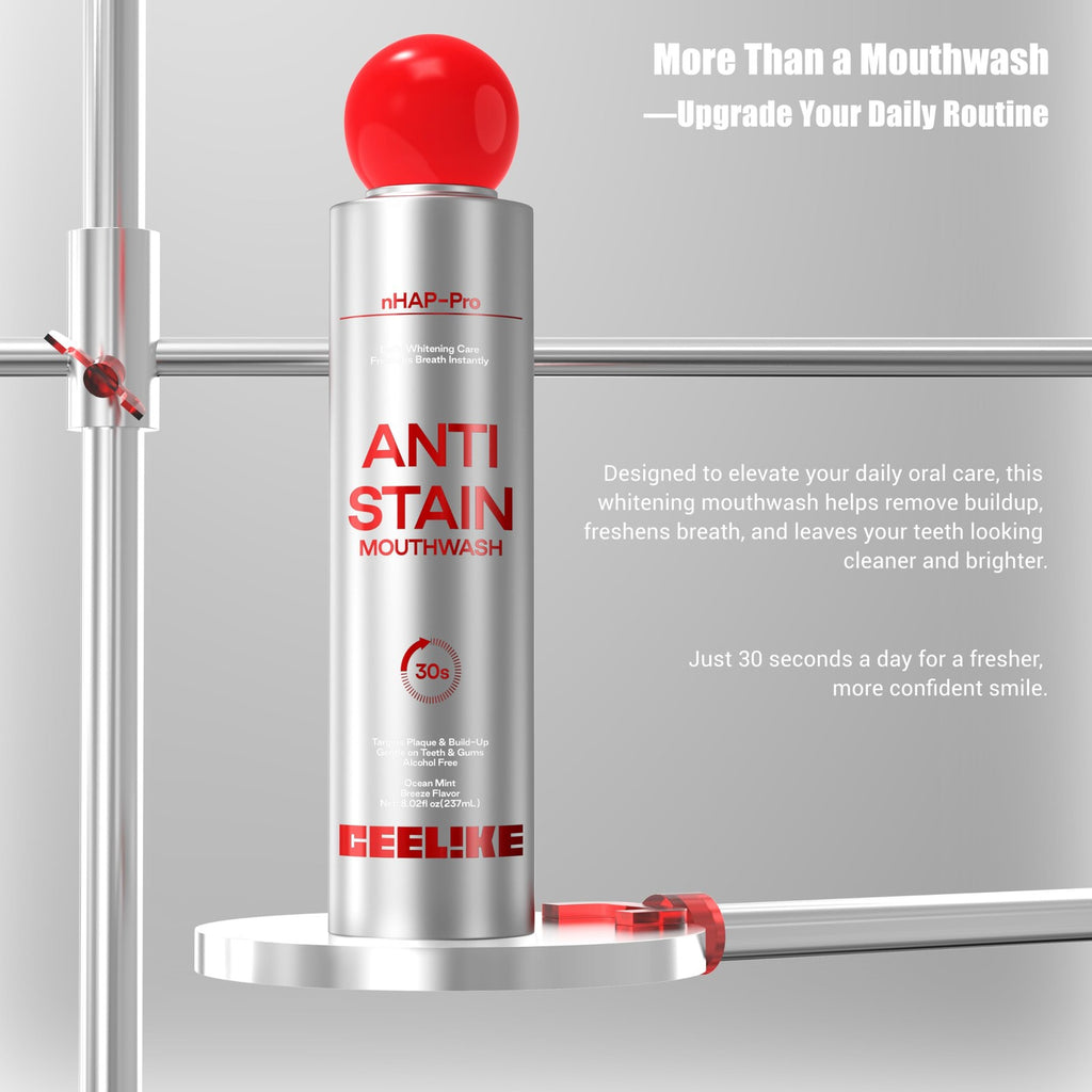 Anti-Stain Whitening Mouthwash Alcohol-Free Deep Clean with Fresh Ocean Mint
